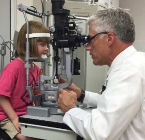 Child at Ophthalmologist Exam