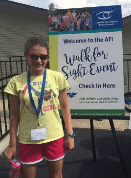 Walk for Sight fundraiser participant